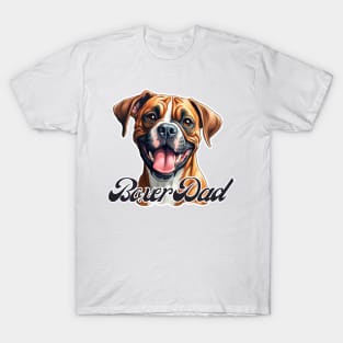Boxer Dad T-Shirt - Dog Lover Gift, Pet Parent Apparel T-Shirt